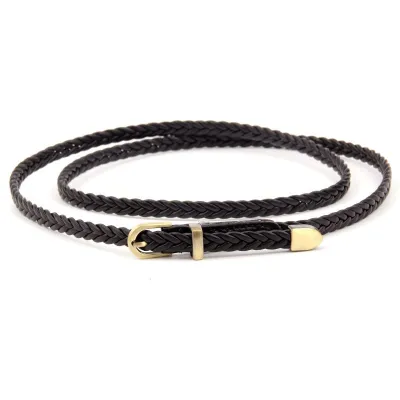 Vintage Style Women Handmade Braided Slim Belt