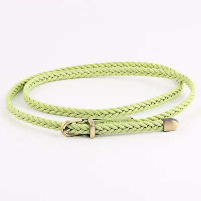 Vintage Style Women Handmade Braided Slim Belt