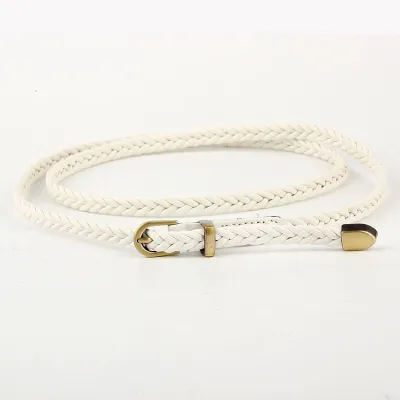 Vintage Style Women Handmade Braided Slim Belt