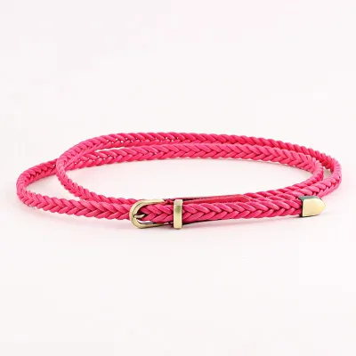 Vintage Style Women Handmade Braided Slim Belt