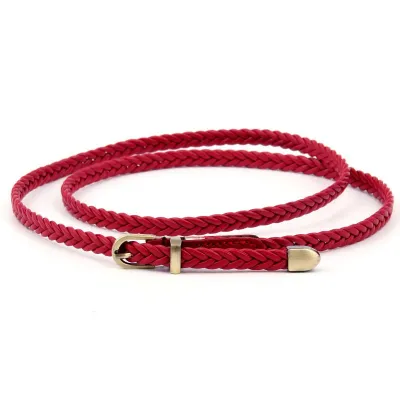 Vintage Style Women Handmade Braided Slim Belt