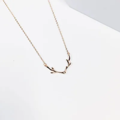 Women's Simple Halter Design Sterling Silver Necklace 10g 40+5cm
