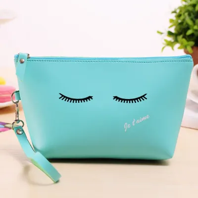 Cartoon Pattern Waterproof Large Capacity Cosmetic Bag PU