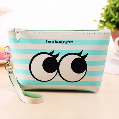 Cartoon Pattern Waterproof Large Capacity Cosmetic Bag PU