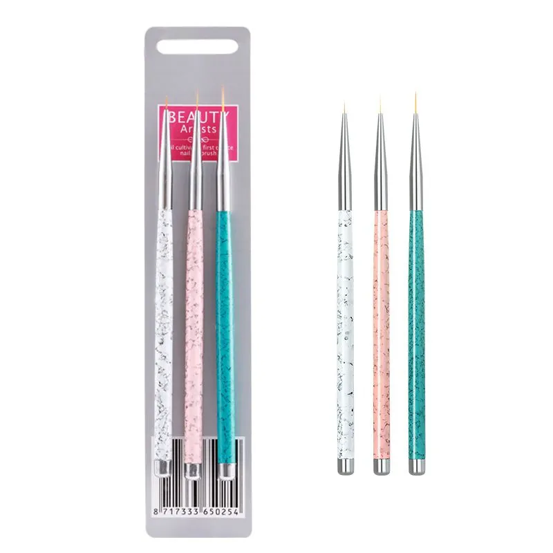Wholesale 3 Pcs/Sets High Quality Nail Art Pen Set Manicure Tools