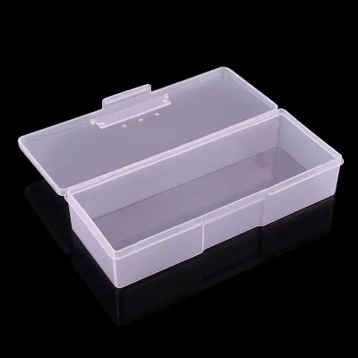 Wholesale Transparent Rectangle Design Portable Nail Tool Storage Box