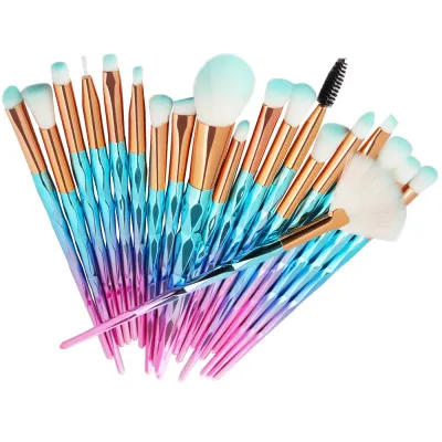 New Arrival Gradient Handle High Quality Cosmetic Brushes 20pcs/Set