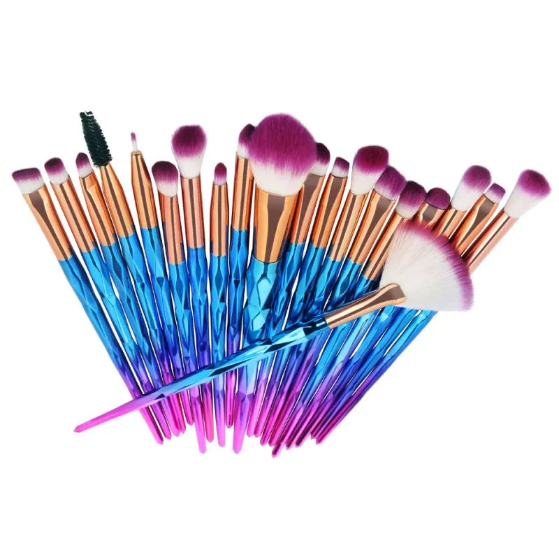 New Arrival Gradient Handle High Quality Cosmetic Brushes 20pcs/Set