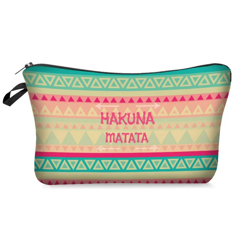 Unique Graphic Geometric Print Cosmetic Storage Bag Polyester