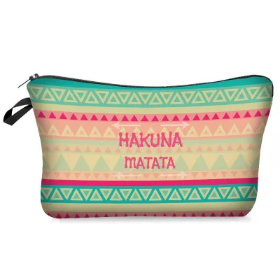 Unique Graphic Geometric Print Cosmetic Storage Bag Polyester