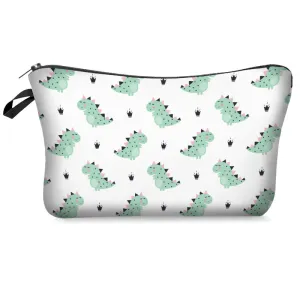 Dinosaur Print Zipper Cosmetic Storage Bag for Makeup Organization