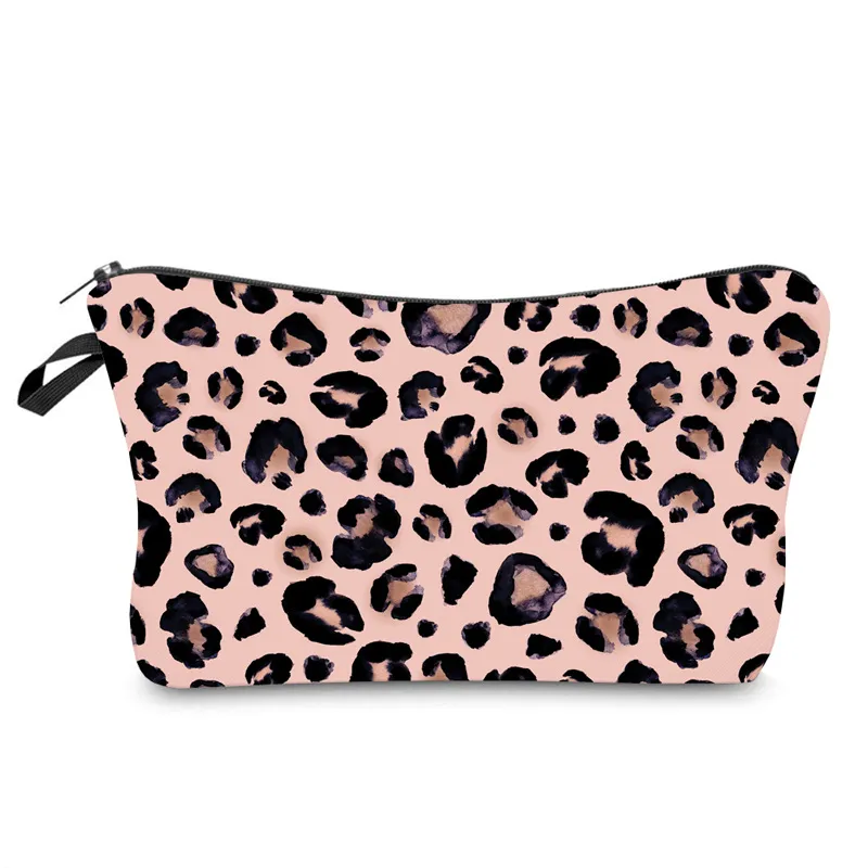 Fashion Leopard Print Women Portable Cosmetic Bag
