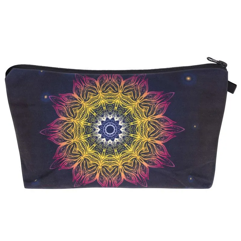 Mandala Geometric Pattern Portable Cosmetic Storage Bag