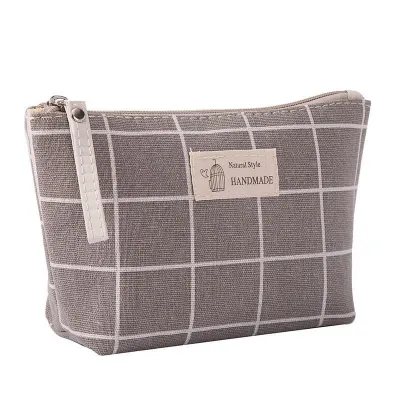 Multifunction Fashion Pattern Zipper Cosmetic Storage Bag Canvas