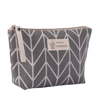 Multifunction Fashion Pattern Zipper Cosmetic Storage Bag Canvas