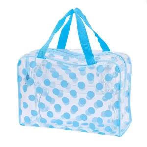 Creative Polka Dot Print Transparent PVC Waterproof Cosmetic Storage Bag