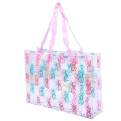 New Arrival Fashion Print Transparent PVC Cosmetic Storage Bag For Travel Toiletries