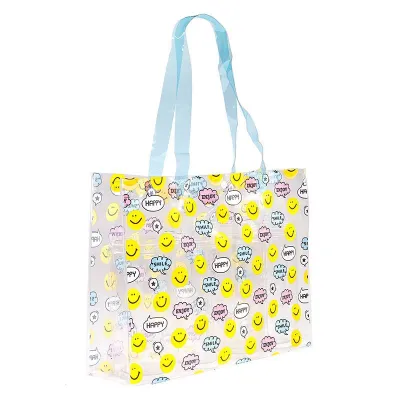 New Arrival Fashion Print Transparent PVC Cosmetic Storage Bag For Travel Toiletries