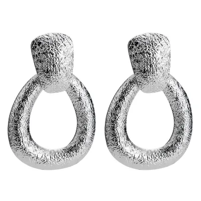Fashion Drop Shape Hollow Carving Exaggerated Earrings for Women