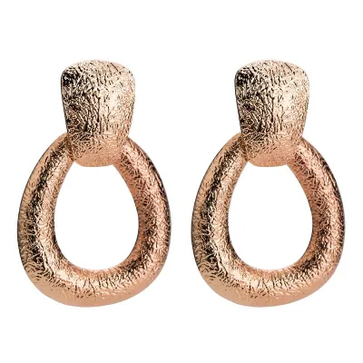 Fashion Drop Shape Hollow Carving Exaggerated Earrings for Women