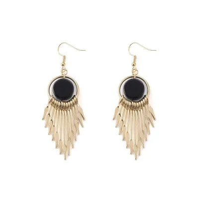 Women Elegant Geometric Tassel Earrings