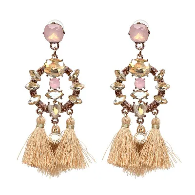 Multicolor Tassel Women Exaggerated Bohemian Earrings