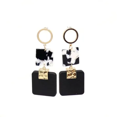 Fashion Multilayer Square Acrylic Drop Earrings for Women