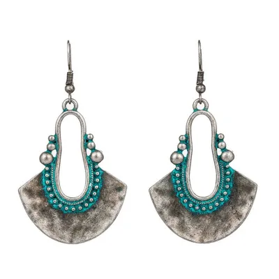 New Design Women Vintage Pattern Hollow Geometric Earrings