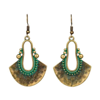New Design Women Vintage Pattern Hollow Geometric Earrings