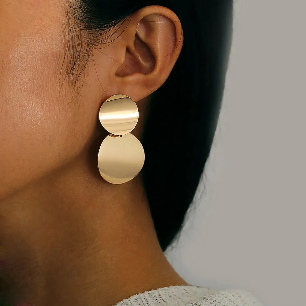Exaggerated Women's Metal Geometric Earrings Fashion Jewelry