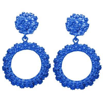 Exaggerated Two Type Options Solid Color Crystal Geometric Earrings Jewelry