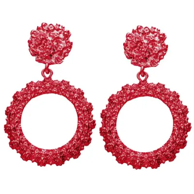 Exaggerated Two Type Options Solid Color Crystal Geometric Earrings Jewelry