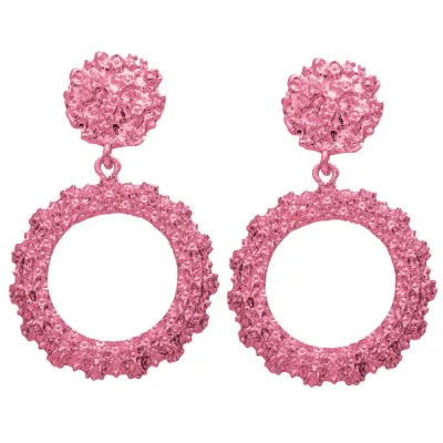 Exaggerated Two Type Options Solid Color Crystal Geometric Earrings Jewelry