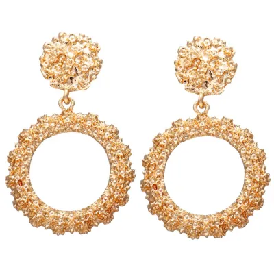 Exaggerated Two Type Options Solid Color Crystal Geometric Earrings Jewelry