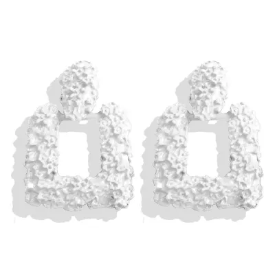 Exaggerated Two Type Options Solid Color Alloy Earrings Jewelry