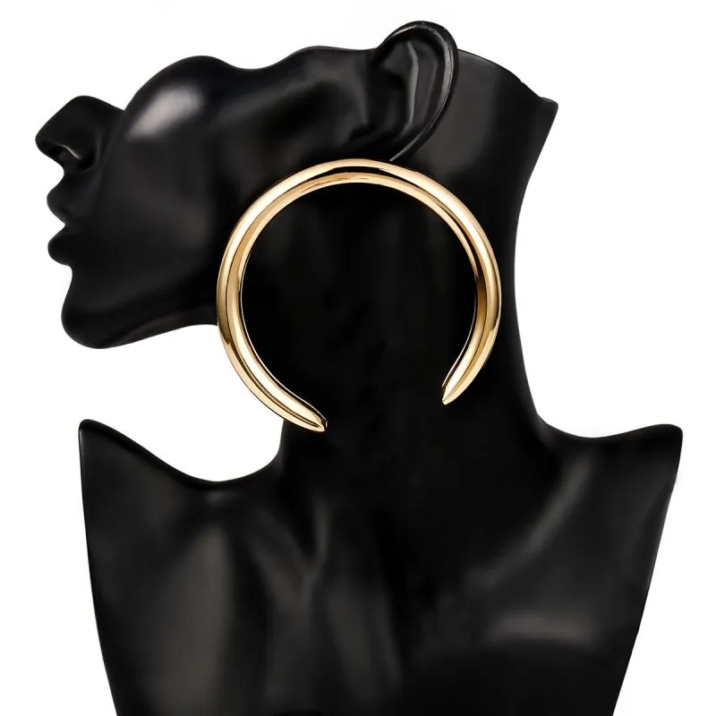 Punk Style Round Shape Metal Stud Earrings
