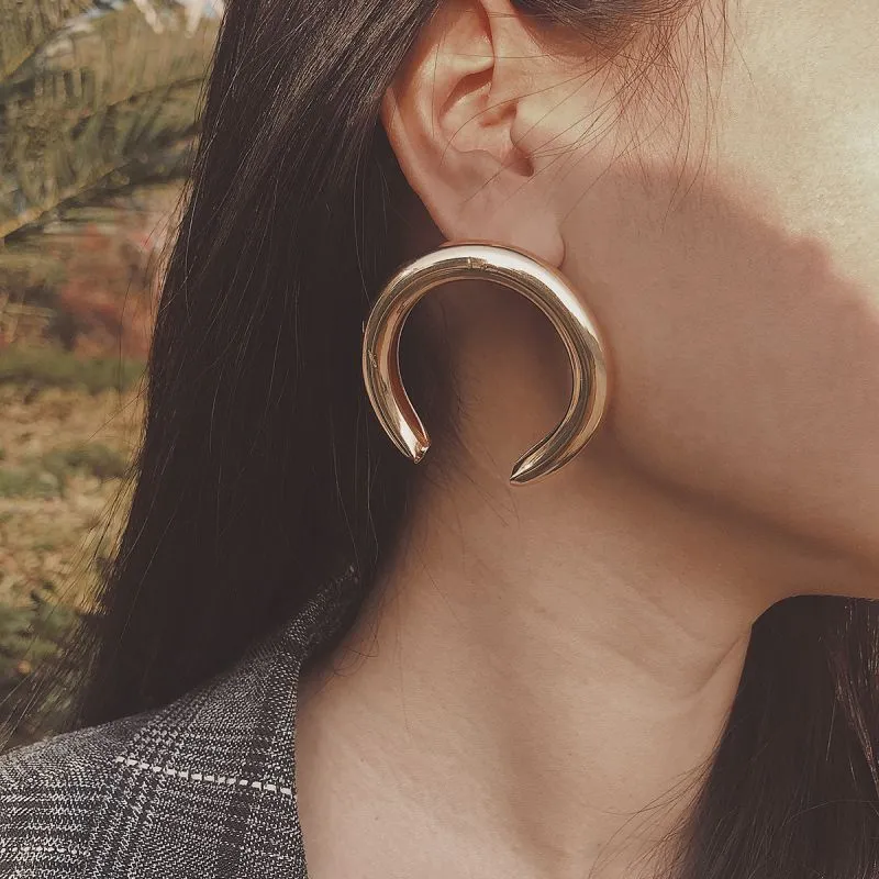 Punk Style Vintage Metal Geometric Stud Earrings for Women
