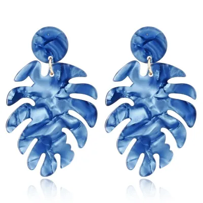 Leaves Pattern Acrylic Dangle Earrings