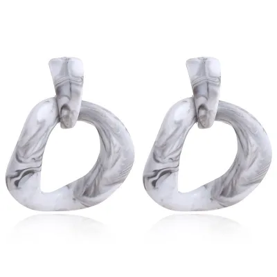 Exaggerated Acrylic Stud Earrings Geometric Fashion Jewelry