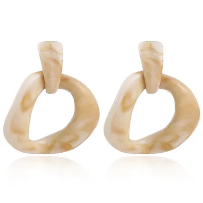Exaggerated Acrylic Stud Earrings Geometric Fashion Jewelry