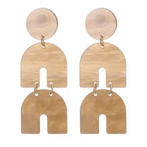 Wholesale Hoof Shape Acrylic Dangle Earrings Geometric Women's Plastic