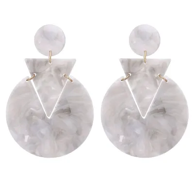 Retro Geometric Acrylic Dangle Earrings for Women