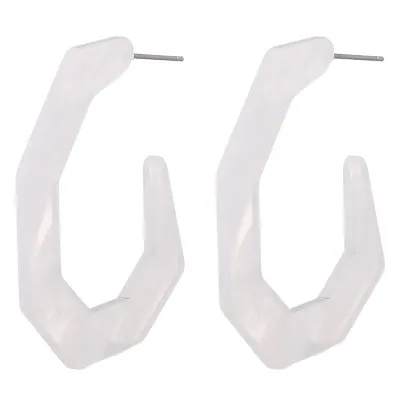 Fashion Alloy Hoop Earrings with Geometric Modeling