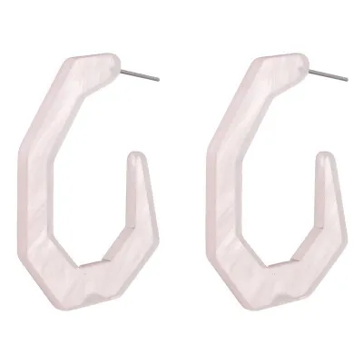 Fashion Alloy Hoop Earrings with Geometric Modeling