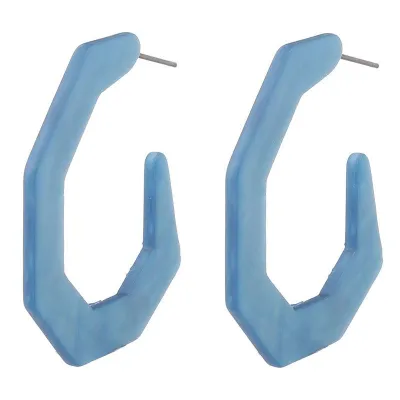 Fashion Alloy Hoop Earrings with Geometric Modeling