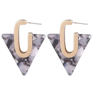 New Triangle Design Colorful Acrylic Women's Geometric Earrings