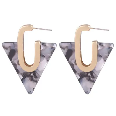 New Triangle Design Colorful Acrylic Women's Geometric Earrings