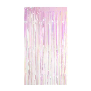 Rainbow Color Sequin Foil Fringe Tinsel Curtain Party Backdrop Decoration