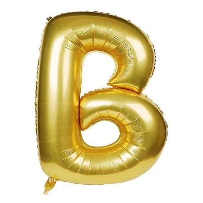 32 Inches Wholesale Party Shop Decoration A-M Gold Aluminum Foil Letter Balloons