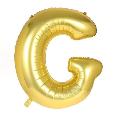 32 Inches Wholesale Party Shop Decoration A-M Gold Aluminum Foil Letter Balloons